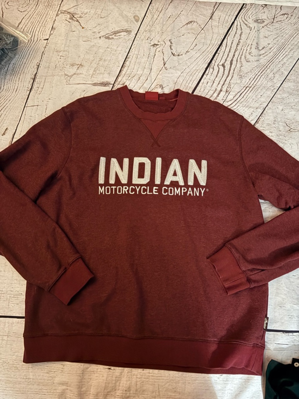 Indian Motorcycle Company Maroon Crewneck Sweatshirt